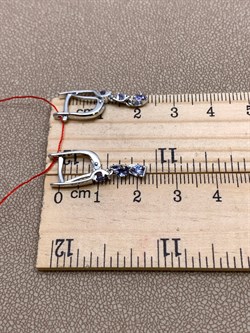 *Серьги Танзанит цв Белое арт. 23540-204-154 (вес 2,8 г) - фото 331154 *Серьги Танзанит цв Белое арт. 23540-204-154 (вес 2,8 г) - фото 331154