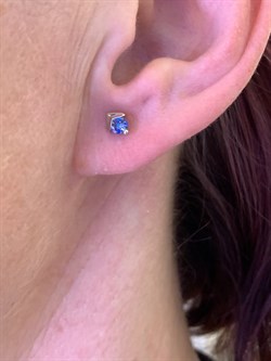 *Пусеты Танзанит цв Белое арт. 24188-204-355 (вес 1,43 г) - фото 331177