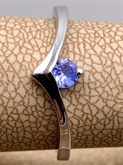 *Кольцо р.17 Танзанит цв Белое арт. 14188-204-376 (вес 1,77 г) - фото 331291