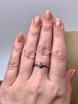 *Кольцо р.17 Танзанит цв Белое арт. 14188-204-376 (вес 1,77 г) - фото 331294