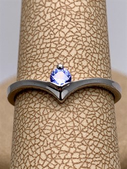 *Кольцо р.17,5 Танзанит цв Белое арт. 14188-204-201 (вес 1,65 г) - фото 331304