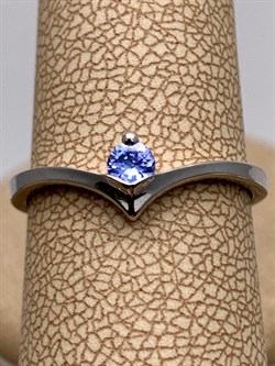 *Кольцо р.17,5 Танзанит цв Белое арт. 14188-204-201 (вес 1,65 г) - фото 331305