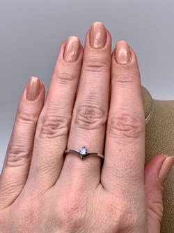 *Кольцо р.17,5 Танзанит цв Белое арт. 14188-204-201 (вес 1,65 г) - фото 331306