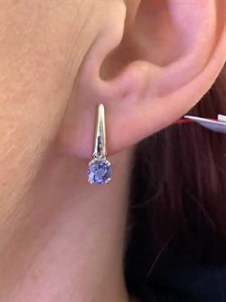 *Серьги Танзанит цв Белое арт. 21846-204-409 (вес около 3,23 г) - фото 331314 *Серьги Танзанит цв Белое арт. 21846-204-409 (вес около 3,23 г) - фото 331314