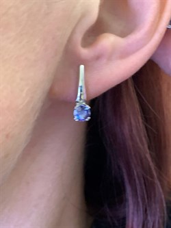 *Серьги Танзанит цв Белое арт. 21846-204-409 (вес около 3,23 г) - фото 331315 *Серьги Танзанит цв Белое арт. 21846-204-409 (вес около 3,23 г) - фото 331315