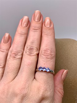 *Кольцо р.18,5 Танзанит цв Белое арт. 11130-204-275 (вес 2,25 г) - фото 331376 *Кольцо р.18,5 Танзанит цв Белое арт. 11130-204-275 (вес 2,25 г) - фото 331376