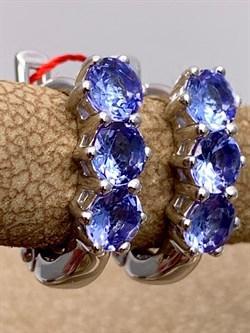 *Серьги Танзанит цв Белое арт. 21130-204-350 (вес 3,17 г) - фото 331401 *Серьги Танзанит цв Белое арт. 21130-204-350 (вес 3,17 г) - фото 331401