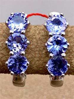 *Серьги Танзанит цв Белое арт. 21130-204-350 (вес 3,17 г) - фото 331402 *Серьги Танзанит цв Белое арт. 21130-204-350 (вес 3,17 г) - фото 331402