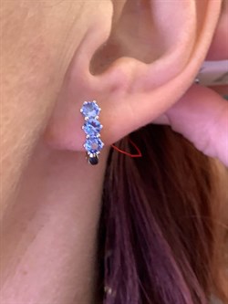 *Серьги Танзанит цв Белое арт. 21130-204-350 (вес 3,17 г) - фото 331404 *Серьги Танзанит цв Белое арт. 21130-204-350 (вес 3,17 г) - фото 331404