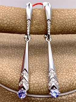 *Серьги Танзанит цв Белое арт. 23325-204-147 (вес 2,83 г) - фото 331428 *Серьги Танзанит цв Белое арт. 23325-204-147 (вес 2,83 г) - фото 331428