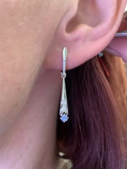 *Серьги Танзанит цв Белое арт. 23325-204-147 (вес 2,83 г) - фото 331429 *Серьги Танзанит цв Белое арт. 23325-204-147 (вес 2,83 г) - фото 331429