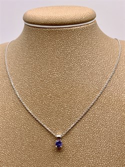 *Колье р.50 Танзанит цв Белое арт. 63653-204-278 (вес 2,41 г) - фото 331452 *Колье р.50 Танзанит цв Белое арт. 63653-204-278 (вес 2,41 г) - фото 331452