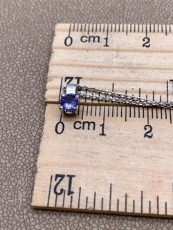 *Колье р.50 Танзанит цв Белое арт. 63653-204-278 (вес 2,41 г) - фото 331455 *Колье р.50 Танзанит цв Белое арт. 63653-204-278 (вес 2,41 г) - фото 331455