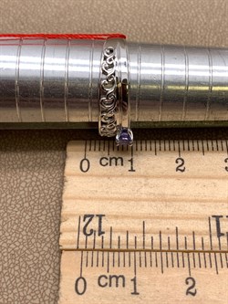 *Кольцо р.19 Танзанит цв Белое арт. 13795-204-593 (вес 2,57 г) - фото 331460