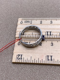 *Кольцо р.19 Танзанит цв Белое арт. 13795-204-593 (вес 2,57 г) - фото 331469