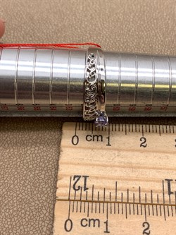 *Кольцо р.19,5 Танзанит цв Белое арт. 13795-204-188 (вес 2,48 г) - фото 331471