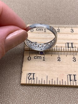 *Кольцо р.19,5 Танзанит цв Белое арт. 13795-204-188 (вес 2,48 г) - фото 331478