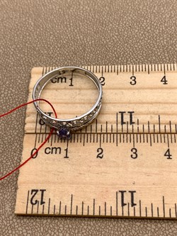 *Кольцо р.19,5 Танзанит цв Белое арт. 13795-204-188 (вес 2,48 г) - фото 331479