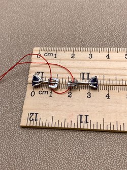 *Пусеты Танзанит цв Белое арт. 2231-204-211 (вес 1,63 г) - фото 331494