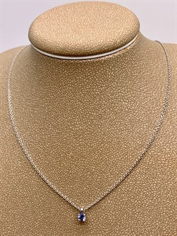 *Колье р.45 Танзанит цв Белое арт. 6195-204-830 (вес 1,99 г) - фото 331497 *Колье р.45 Танзанит цв Белое арт. 6195-204-830 (вес 1,99 г) - фото 331497