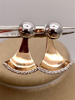 *Серьги Пусеты Белый Бр цв Красное, белое арт. 24172-100-203, (вес 4,26 г) - фото 331558 *Серьги Пусеты Белый Бр цв Красное, белое арт. 24172-100-203, (вес 4,26 г) - фото 331558