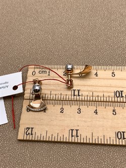 *Серьги Пусеты Белый Бр цв Красное, белое арт. 24172-100-203, (вес 4,26 г) - фото 331559 *Серьги Пусеты Белый Бр цв Красное, белое арт. 24172-100-203, (вес 4,26 г) - фото 331559