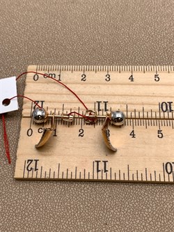 *Серьги Пусеты Белый Бр цв Красное, белое арт. 24172-100-203, (вес 4,26 г) - фото 331560 *Серьги Пусеты Белый Бр цв Красное, белое арт. 24172-100-203, (вес 4,26 г) - фото 331560