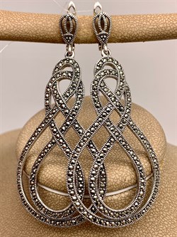 *Серьги Бесконечность Марказит арт. HE1281-792 Вес 15,53 г - фото 331764 *Серьги Бесконечность Марказит арт. HE1281-792 Вес 15,53 г - фото 331764