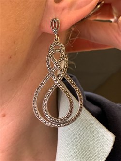 *Серьги Бесконечность Марказит арт. HE1281-792 Вес 15,53 г - фото 331765 *Серьги Бесконечность Марказит арт. HE1281-792 Вес 15,53 г - фото 331765