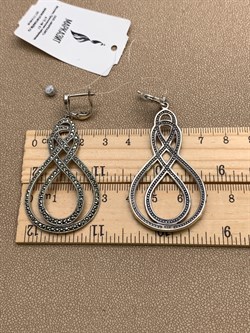 *Серьги Бесконечность Марказит арт. HE1281-792 Вес 15,53 г - фото 331767 *Серьги Бесконечность Марказит арт. HE1281-792 Вес 15,53 г - фото 331767