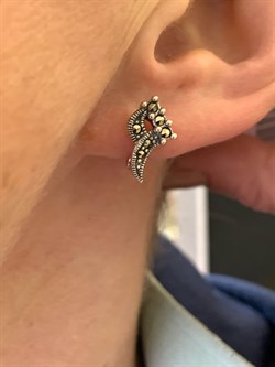 *Серьги Марказит арт. HE0446-164 Вес 3,43 г - фото 331803 *Серьги Марказит арт. HE0446-164 Вес 3,43 г - фото 331803