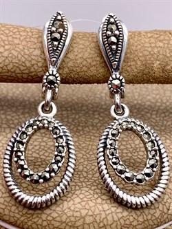 *Серьги Марказит арт. HE1600-945 Вес 5,81 г - фото 331936 *Серьги Марказит арт. HE1600-945 Вес 5,81 г - фото 331936