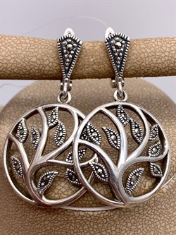 *Серьги Марказит арт. HE1385-611 Вес 11.18 г - фото 331992 *Серьги Марказит арт. HE1385-611 Вес 11.18 г - фото 331992