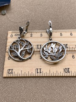 *Серьги Марказит арт. HE1385-611 Вес 11.18 г - фото 331995 *Серьги Марказит арт. HE1385-611 Вес 11.18 г - фото 331995