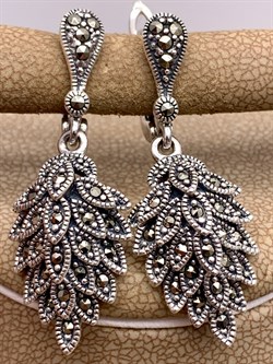 *Серьги Марказит арт. HE1592-938 Вес 8,58 г - фото 332022 *Серьги Марказит арт. HE1592-938 Вес 8,58 г - фото 332022