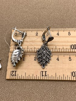 *Серьги Марказит арт. HE1592-938 Вес 8,58 г - фото 332024 *Серьги Марказит арт. HE1592-938 Вес 8,58 г - фото 332024