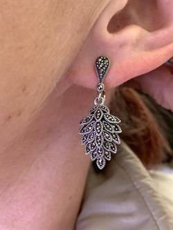 *Серьги Марказит арт. HE1592-938 Вес 8,58 г - фото 332026 *Серьги Марказит арт. HE1592-938 Вес 8,58 г - фото 332026