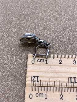 *Серьги Микс Марказит Гранат Пироп арт. HE848-052 вес 8,11 г - фото 332079