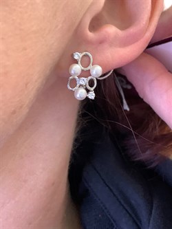 *Серьги Белый Жемчуг д.4,5*5мм арт. Ж2033р-586 Вес 3,65 г - фото 332140 *Серьги Белый Жемчуг д.4,5*5мм арт. Ж2033р-586 Вес 3,65 г - фото 332140