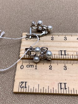 *Серьги Белый Жемчуг д.4,5*5мм арт. Ж2033р-586 Вес 3,65 г - фото 332142 *Серьги Белый Жемчуг д.4,5*5мм арт. Ж2033р-586 Вес 3,65 г - фото 332142