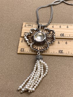 *Колье р.60 Микс Марказит Жемчуг арт. FPN001-481 вес 29,59 г - фото 332213 *Колье р.60 Микс Марказит Жемчуг арт. FPN001-481 вес 29,59 г - фото 332213