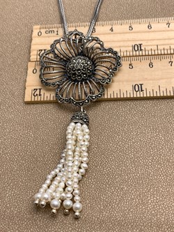 *Колье р.50 Микс Марказит Жемчуг арт. FPN001-696 вес 27.95 г - фото 332232 *Колье р.50 Микс Марказит Жемчуг арт. FPN001-696 вес 27.95 г - фото 332232