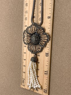 *Колье р.50 Микс Марказит Жемчуг арт. FPN001-696 вес 27.95 г - фото 332234 *Колье р.50 Микс Марказит Жемчуг арт. FPN001-696 вес 27.95 г - фото 332234