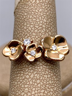 *Кольцо р.15,5 Белый Фианит арт. 01-1667/00КЦ-06-004 вес 2,19 г - фото 332280