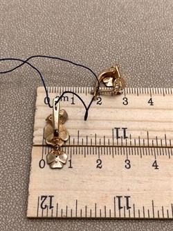 *Серьги Белый Фианит арт. 02-1667/00КЦ-06-553 вес 3,48 г - фото 332290