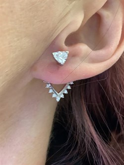 *Серьги Пусеты Трансформеры Белый Фианит арт. 02-0786/00КЦ-00-456 вес 4,57 г - фото 332293 *Серьги Пусеты Трансформеры Белый Фианит арт. 02-0786/00КЦ-00-456 вес 4,57 г - фото 332293