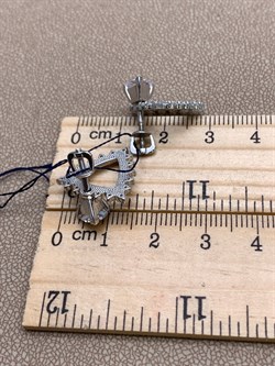 *Серьги Пусеты Трансформеры Белый Фианит арт. 02-0786/00КЦ-00-456 вес 4,57 г - фото 332299 *Серьги Пусеты Трансформеры Белый Фианит арт. 02-0786/00КЦ-00-456 вес 4,57 г - фото 332299