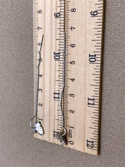 *Серьги Цепочки Бабочки Белый Фианит арт. 02-1714/00КЦ-00-920 вес 1,54 г - фото 332321