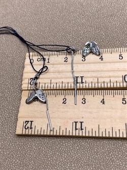 *Серьги Цепочки Бабочки Белый Фианит арт. 02-1714/00КЦ-00-920 вес 1,54 г - фото 332322