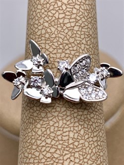 *Кольцо р.17,5 Бабочки Белый Фианит арт. 01-1714/00КЦ-00-808 вес 2,69 г - фото 332339 *Кольцо р.17,5 Бабочки Белый Фианит арт. 01-1714/00КЦ-00-808 вес 2,69 г - фото 332339